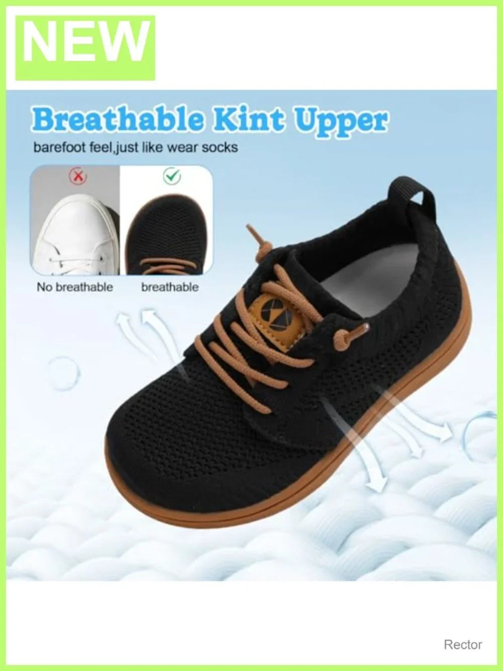 Toddler Barefoot Sneakers Wide Toe Slip On Kids Tennis Shoes